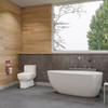 ALFI brand AB8861 59 inch White Oval Acrylic Free Standing Soaking Bathtub