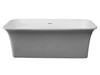 ALFI brand AB9942 67" White Rectangular Solid Surface Smooth Resin Soaking Bathtub