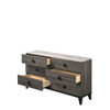 ACME Avantika Dresser, Faux Marble & Rustic Gray Oak