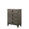 ACME Avantika Chest, Faux Marble & Rustic Gray Oak