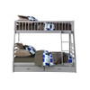 ACME Jason Gray Bunk Bed with Drws (6+6 Slats)