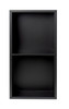 ALFI brand 12 x 24 Black Matte Stainless Steel Vertical Double Shelf Bath Shower Niche