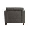 ACME Laurissa Chair w/3 Pillows, Light Charcoal Linen