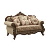 ACME Mehadi Loveseat w/6 Pillows, Fabric & Walnut