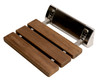 ALFI brand ABS14-BN Brushed Nickel 14" Folding Teak Wood Shower Seat Bench