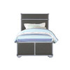 ACME Orchest Twin Bed, Gray PU & Gray