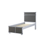 ACME Orchest Twin Bed, Gray PU & Gray