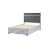 ACME Orchest Full Bed w/Storage, Gray PU & Gray