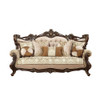 ACME Shalisa Sofa w/7 Pillows, Fabric & Walnut