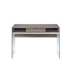 ACME 92372 Armon Desk, Gray Oak & Clear Glass