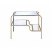 ACME 81092 Astrid End Table, Gold & Mirror