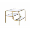 ACME 81092 Astrid End Table, Gold & Mirror