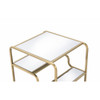 ACME 81092 Astrid End Table, Gold & Mirror