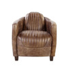 ACME 53547 Brancaster Chair, Retro Brown Top Grain Leather & Aluminum
