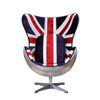 ACME 59835 Brancaster Pattern Fabric & Aluminum Accent Chair