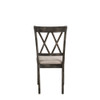 ACME 71882 Claudia II Side Chair (Set-2), Fabric & Weathered Gray