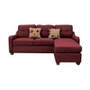 ACME 53740 Cleavon II Sectional Sofa & 2 Pillows, Red Linen
