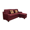 ACME 53740 Cleavon II Sectional Sofa & 2 Pillows, Red Linen