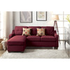 ACME 53740 Cleavon II Sectional Sofa & 2 Pillows, Red Linen