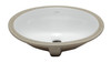 EAGO BC224 White Ceramic 18"x15" Undermount Oval Bathroom Sink