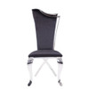 ACME 62079 Cyrene Side Chair (Set-2), Fabric & Stainless Steel