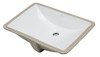 EAGO BC227 White Ceramic 22"x15" Undermount Rectangular Bathroom Sink