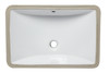 EAGO BC227 White Ceramic 22"x15" Undermount Rectangular Bathroom Sink