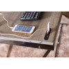 ACME 92344 Finis Desk (USB Dock), Weathered Oak & Chrome