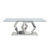 ACME 72470 Gianna Dining Table, Clear Glass & Stainless Steel