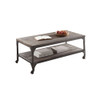 ACME 81445 Gorden Coffee Table, Weathered Oak & Antique Nickel