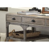 ACME 92325 Gorden Desk, Weathered Oak & Antique Silver