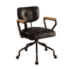 ACME 92411 Hallie Executive Office Chair, Vintage Black Top Grain Leather