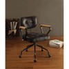 ACME 92411 Hallie Executive Office Chair, Vintage Black Top Grain Leather