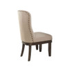 ACME 60742 Landon Side Chair (Set-2), Beige Linen & Salvage Brown