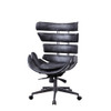ACME 92552 Megan Executive Office Chair, Vintage Black Top Grain Leather & Aluminum