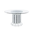 ACME 72140 Noralie Dining Table, Mirrored & Faux Diamonds
