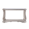 ACME 86933 Northville Sofa Table, Antique Silver & Clear Glass