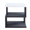 ACME 82172 Pancho End Table, Gray & White High Gloss