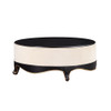 ACME 83945 Sheridan Cocktail Table, Cream Fabric & Black