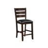 ACME 74633 Urbana Counter Height Chair (Set-2), Black PU & Espresso
