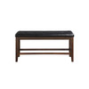 ACME 74634 Urbana Counter Height Bench, Black PU & Espresso