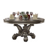 ACME 66840 Versailles Dining Table (Round Pedestal), Antique Platinum (1Set/2Ctn)