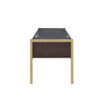ACME 92785 Yumia Desk, Gold & Clear Glass (1Set/3Ctn)