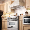 ZLINE Wooden Wall Mount Range Hood in White - Includes Motor