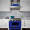 ZLINE 8654BM DuraSnow Stainless Steel Range Hood with Blue Matte Shell