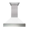 ZLINE 8654WM DuraSnow Stainless Steel Range Hood with White Matte Shell