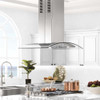 ZLINE GL5i Island Mount Range Hood in Stainless Steel & Glass