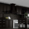 ZLINE KBCC-RD Wooden Wall Mount Range Hood in Black - Includes Remote Motor