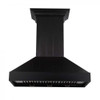 ZLINE KPCC Wooden Wall Mount Range Hood in Black - Includes Motor