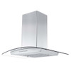 ZLINE KZCRN Wall Mount Range Hood in Stainless Steel & Glass with Crown Molding